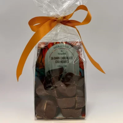 CBD Dark Chocolate Hearts 320mg (16 x 20mg)